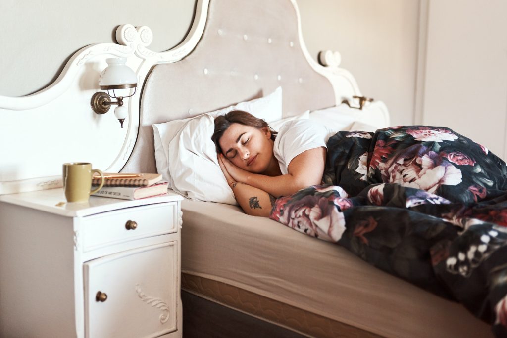 Good health starts with good sleep. Cropped shot of a beautiful young woman sleeping in her bed.